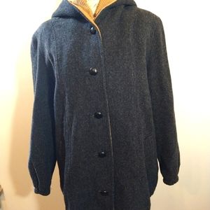Vestcoat Gray Wool Coat Hooded